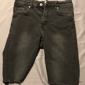 Black high waisted black jean shorts